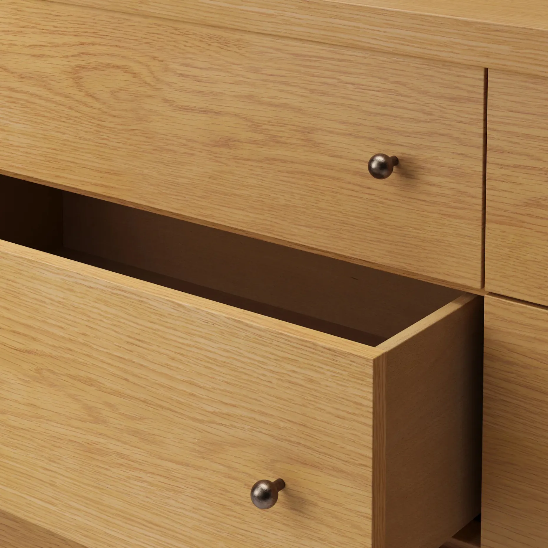 Cassie 9-Drawer Triple Dresser - Natural Oak