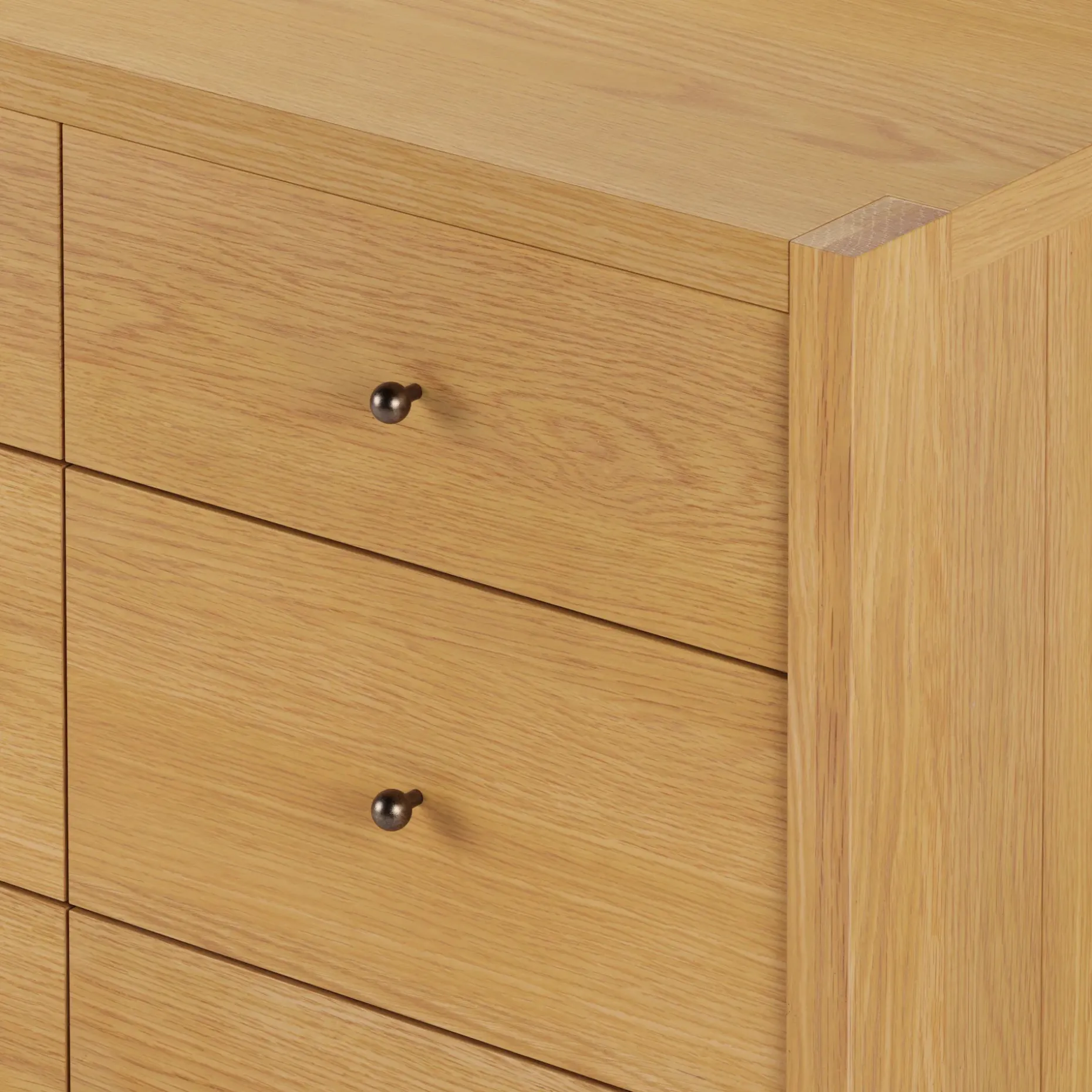 Cassie 9-Drawer Triple Dresser - Natural Oak