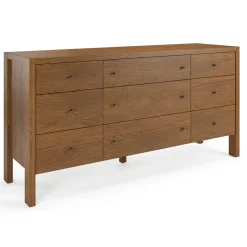 Cassie 9-Drawer Triple Dresser - Smoked Oak