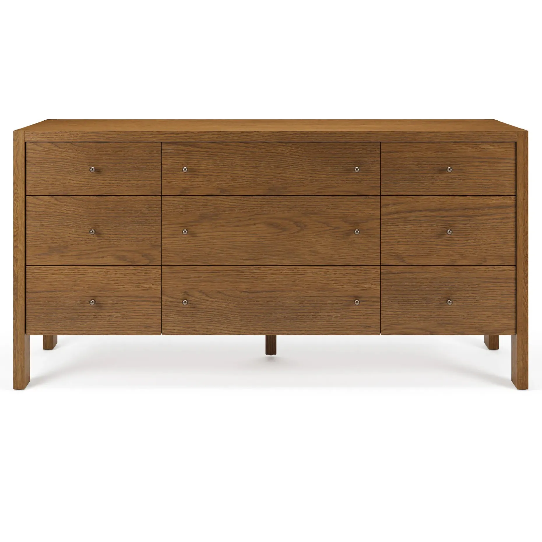 Cassie 9-Drawer Triple Dresser - Smoked Oak