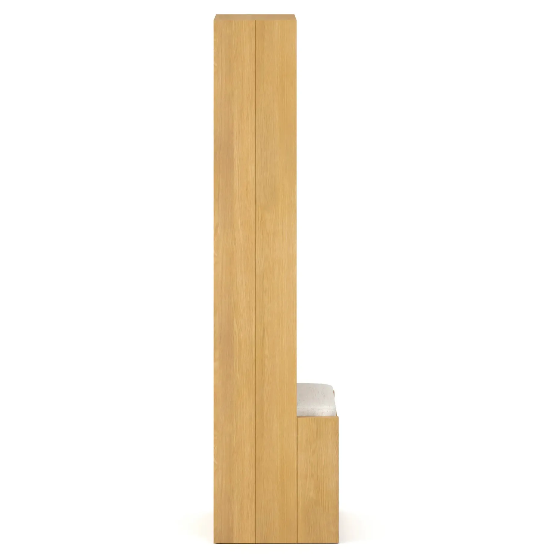Cassie 22" Hall Tree - Natural Oak and Ivory Chenille