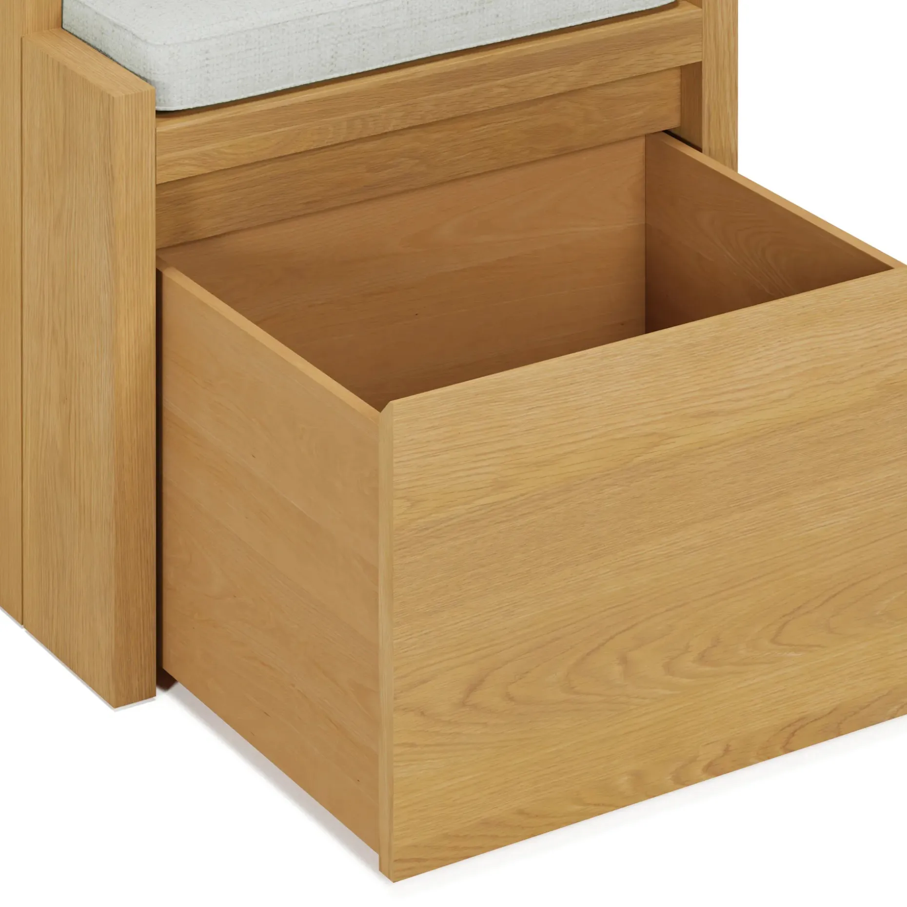 Cassie 22" Hall Tree - Natural Oak and Ivory Chenille