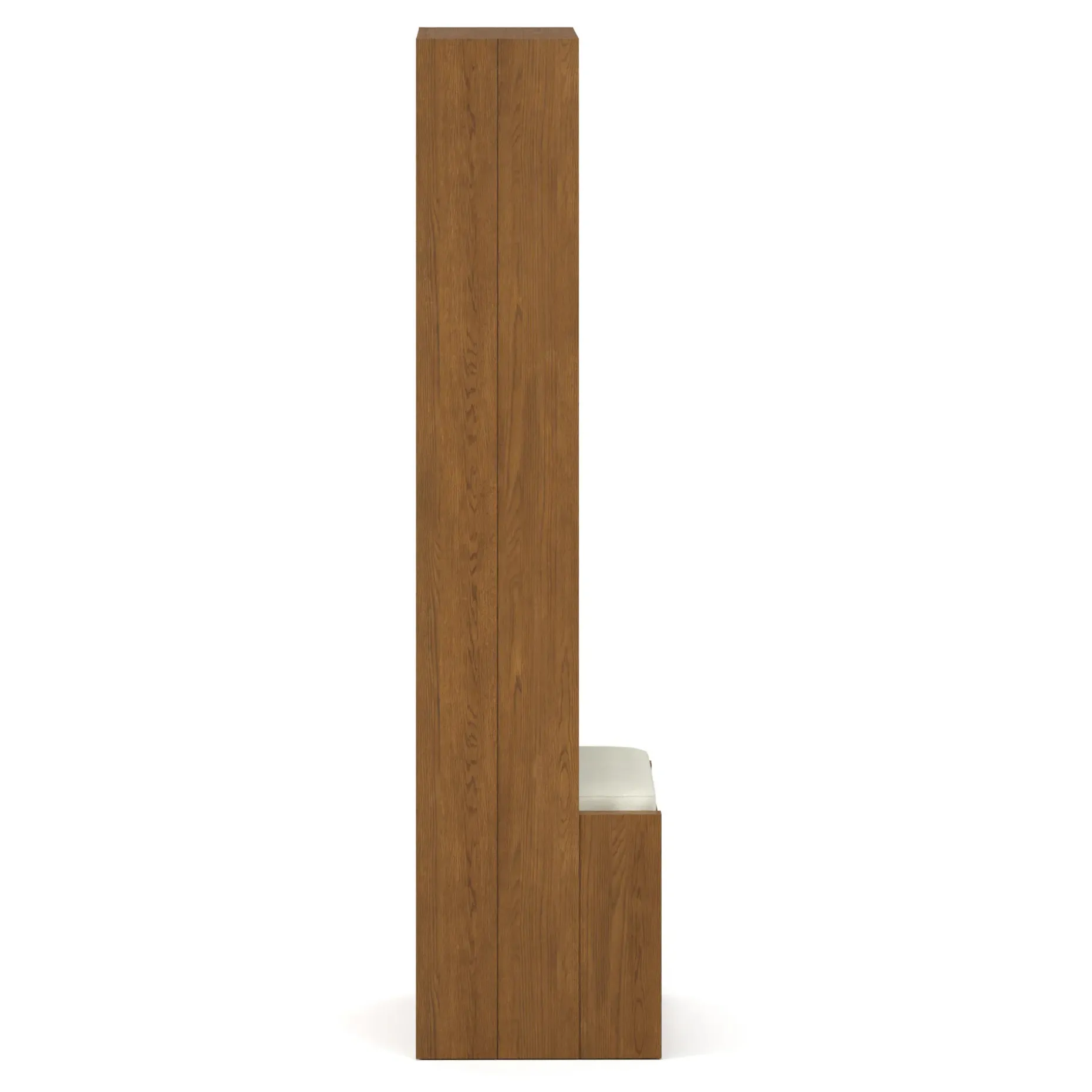 Cassie 22" Hall Tree - Smoked Oak and Taupe Chenille