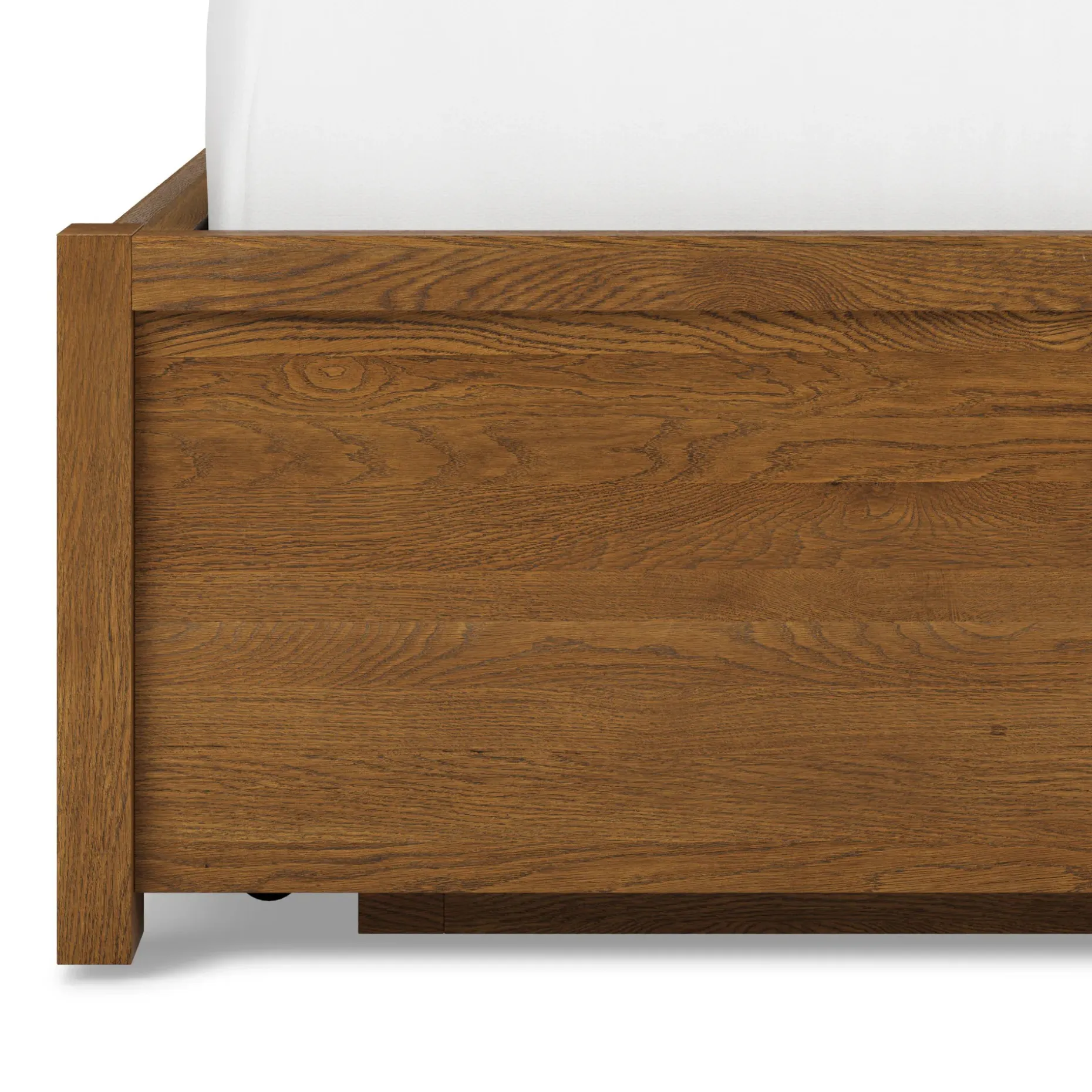 Cassie King Upholstered Storage Bed - Smoked Oak and Taupe Chenille