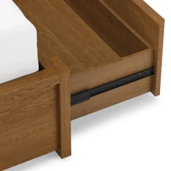 Cassie King Upholstered Storage Bed - Smoked Oak and Taupe Chenille