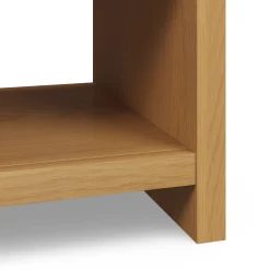 Cassie 56" Leather Bench - Natural Oak and Charme Tan