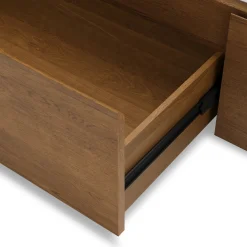 Cassie Queen Upholstered Storage Bed - Smoked Oak and Taupe Chenille