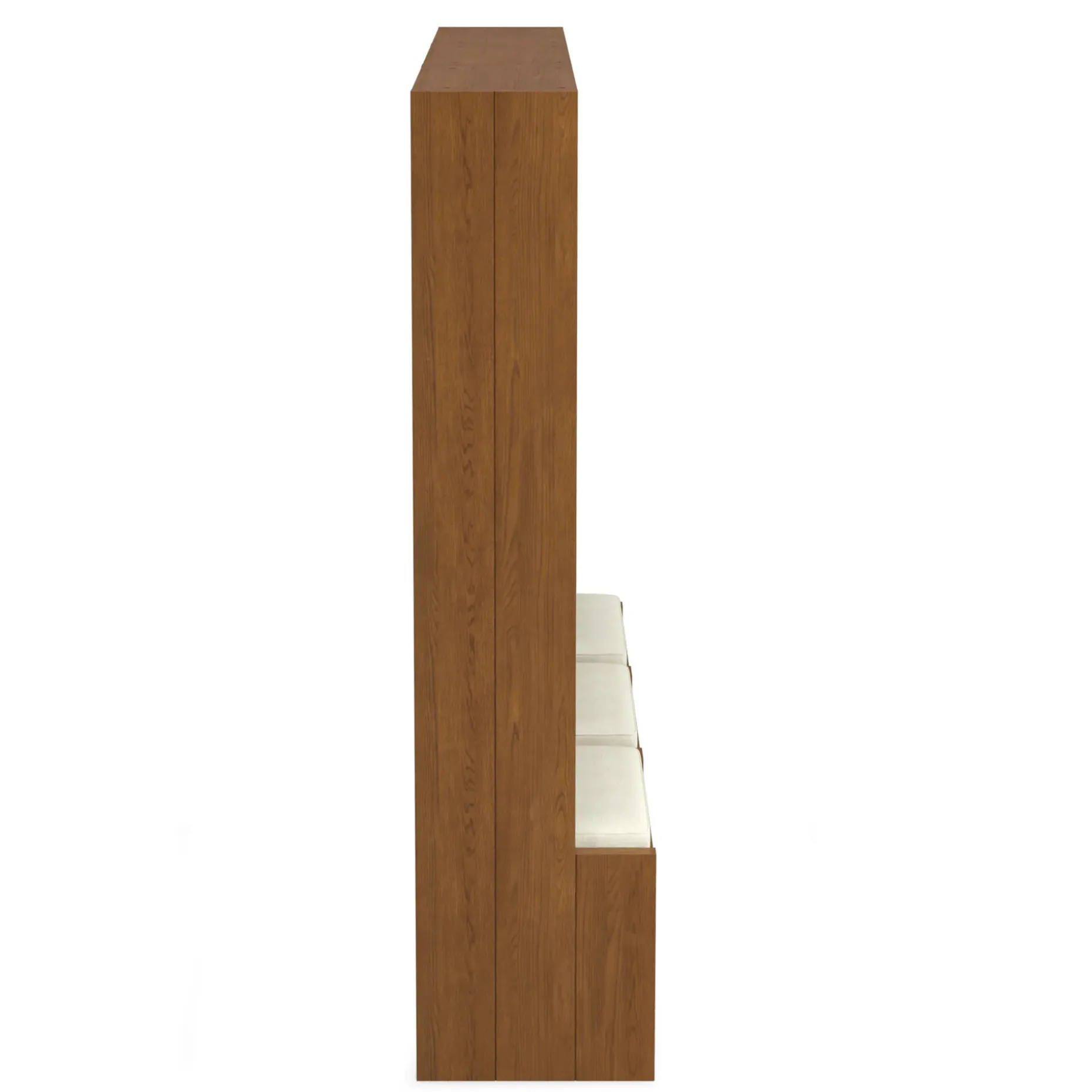 Cassie 66" Three-Piece Hall Tree Set - Smoked Oak and Taupe Chenille
