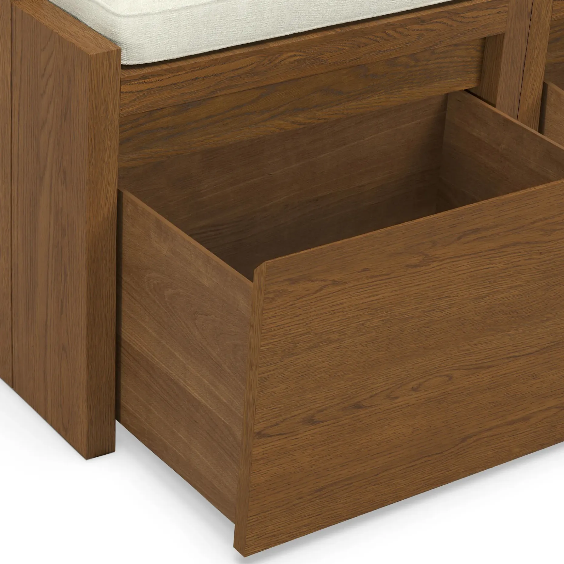 Cassie 66" Three-Piece Hall Tree Set - Smoked Oak and Taupe Chenille