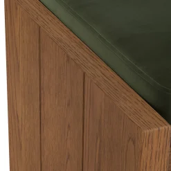 Cassie 56" Velvet Bench - Smoked Oak and Hale Fir Green