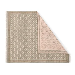 Cecile 8 x 10 Reversible Rug - Olive Green and Earthy Beige