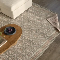 Cecile 8 x 10 Reversible Rug - Olive Green and Earthy Beige