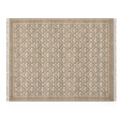 Cecile 8 x 10 Reversible Rug - Olive Green and Earthy Beige