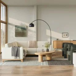 Ceni 88" Corner Sectional - Buckler Ivory