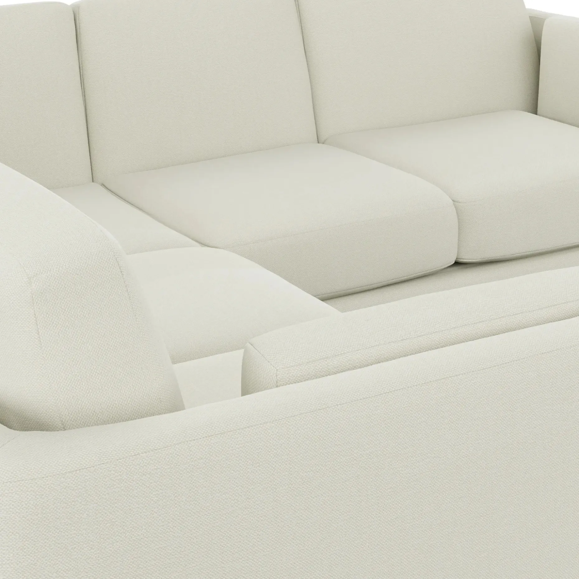 Ceni 88" Corner Sectional - Buckler Ivory
