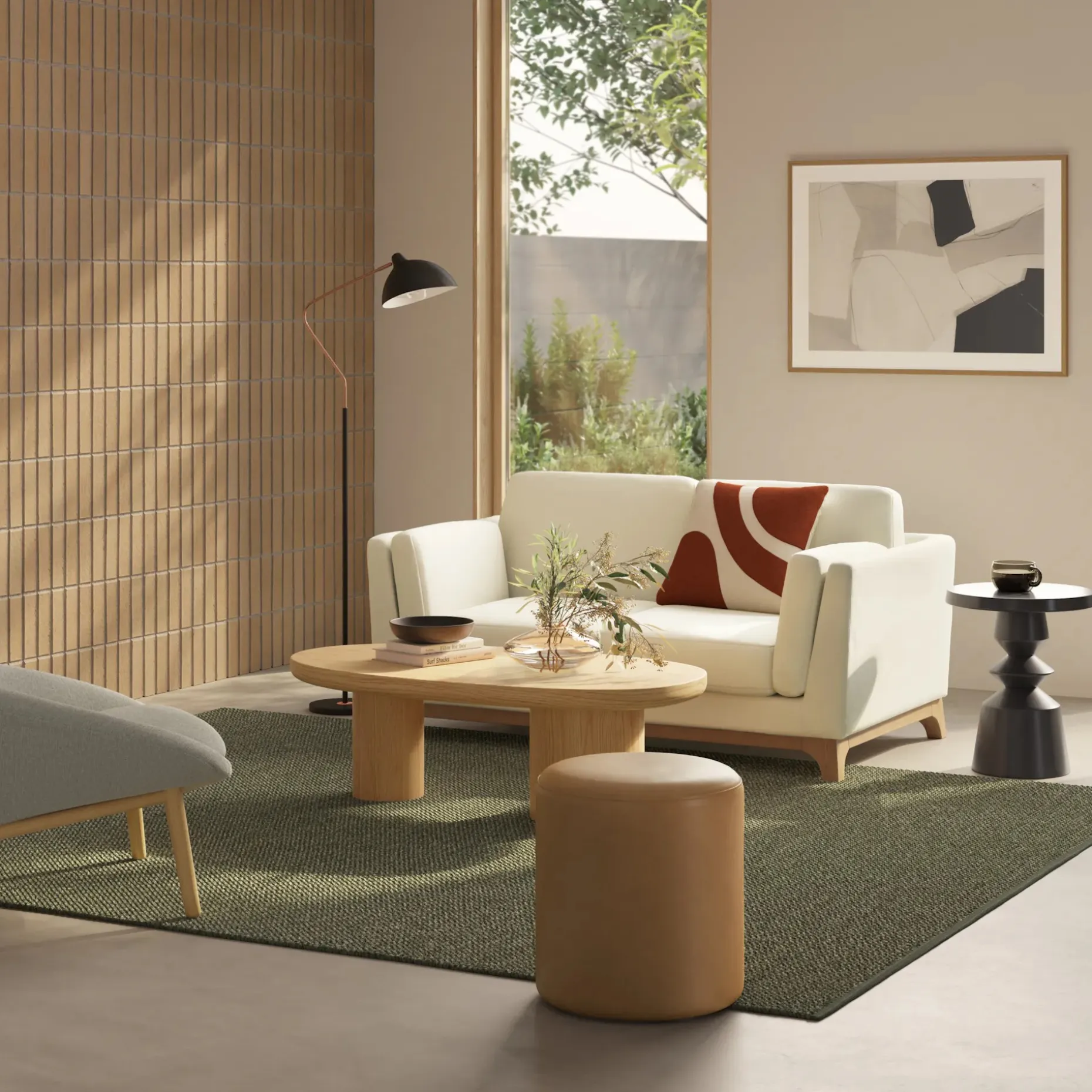 Ceni 61" Loveseat - Buckler Ivory