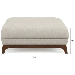 Ceni 35" Ottoman - Chalk Gray