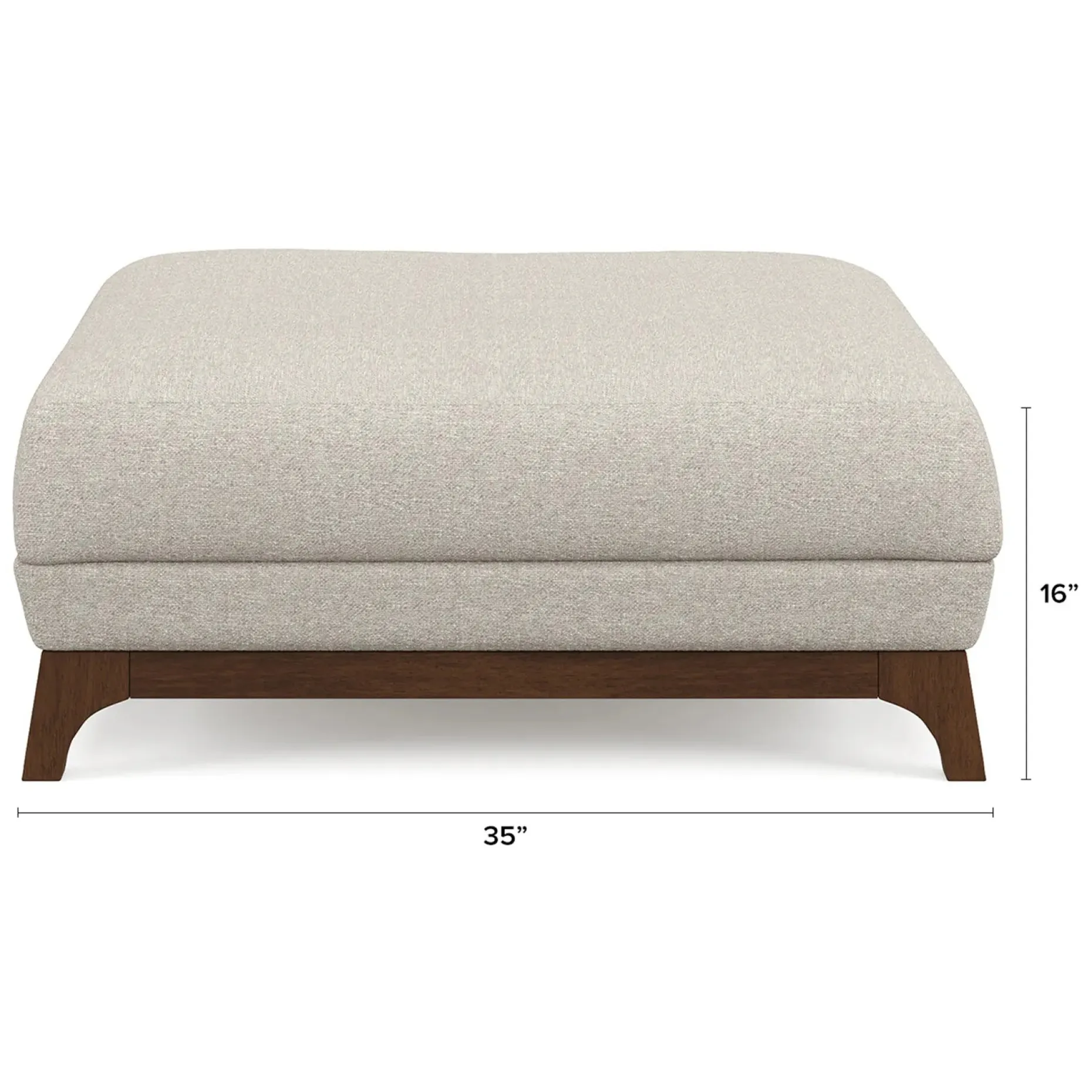 Ceni 35" Ottoman - Chalk Gray