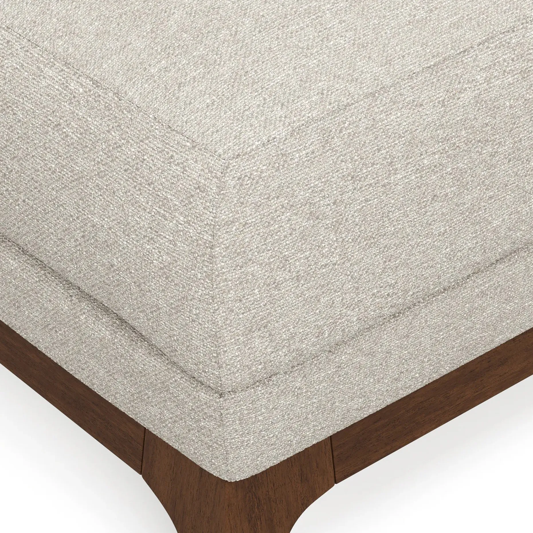 Ceni 35" Ottoman - Chalk Gray
