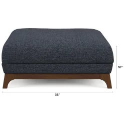 Ceni 35" Ottoman - Denim Blue