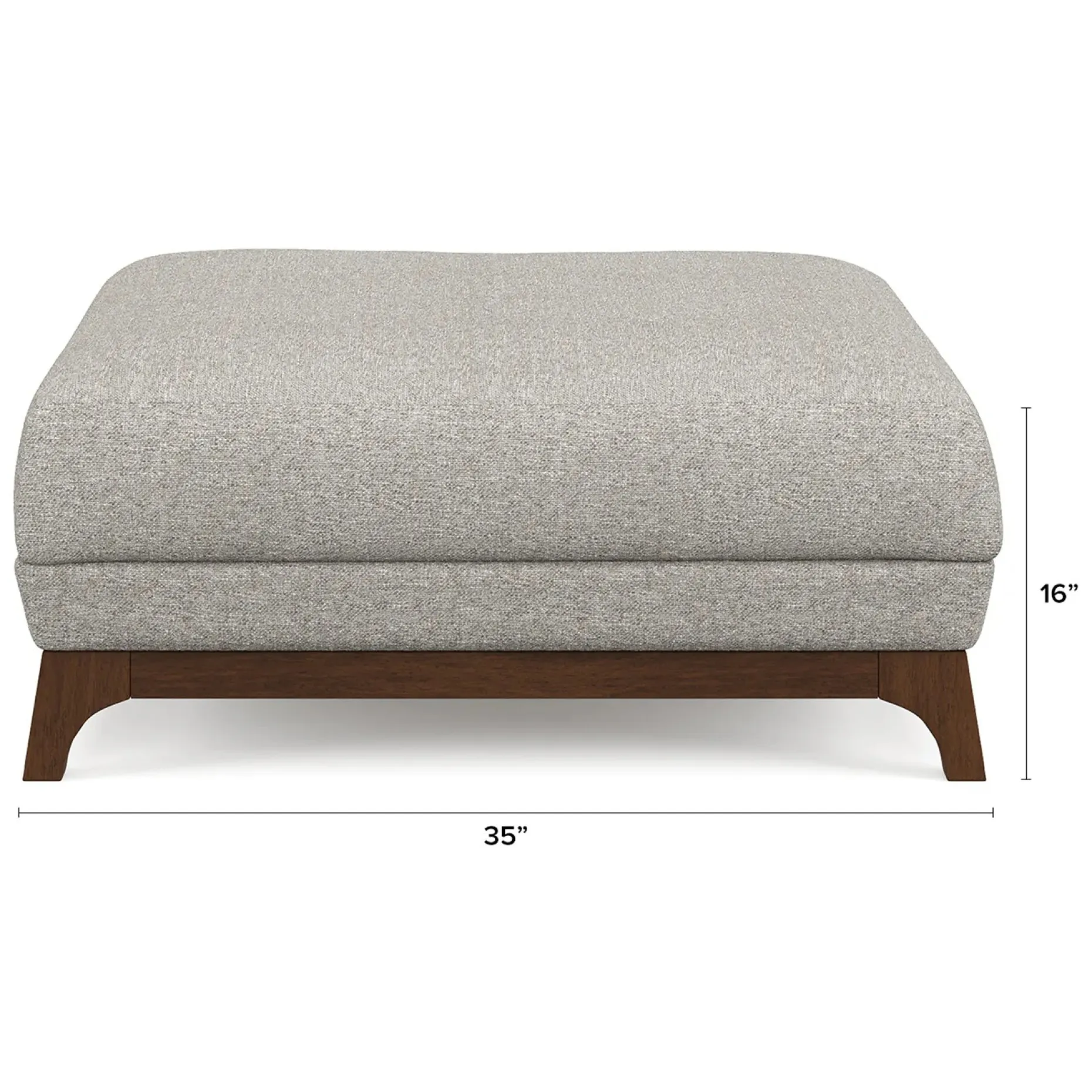Ceni 35" Ottoman - Quarry Gray