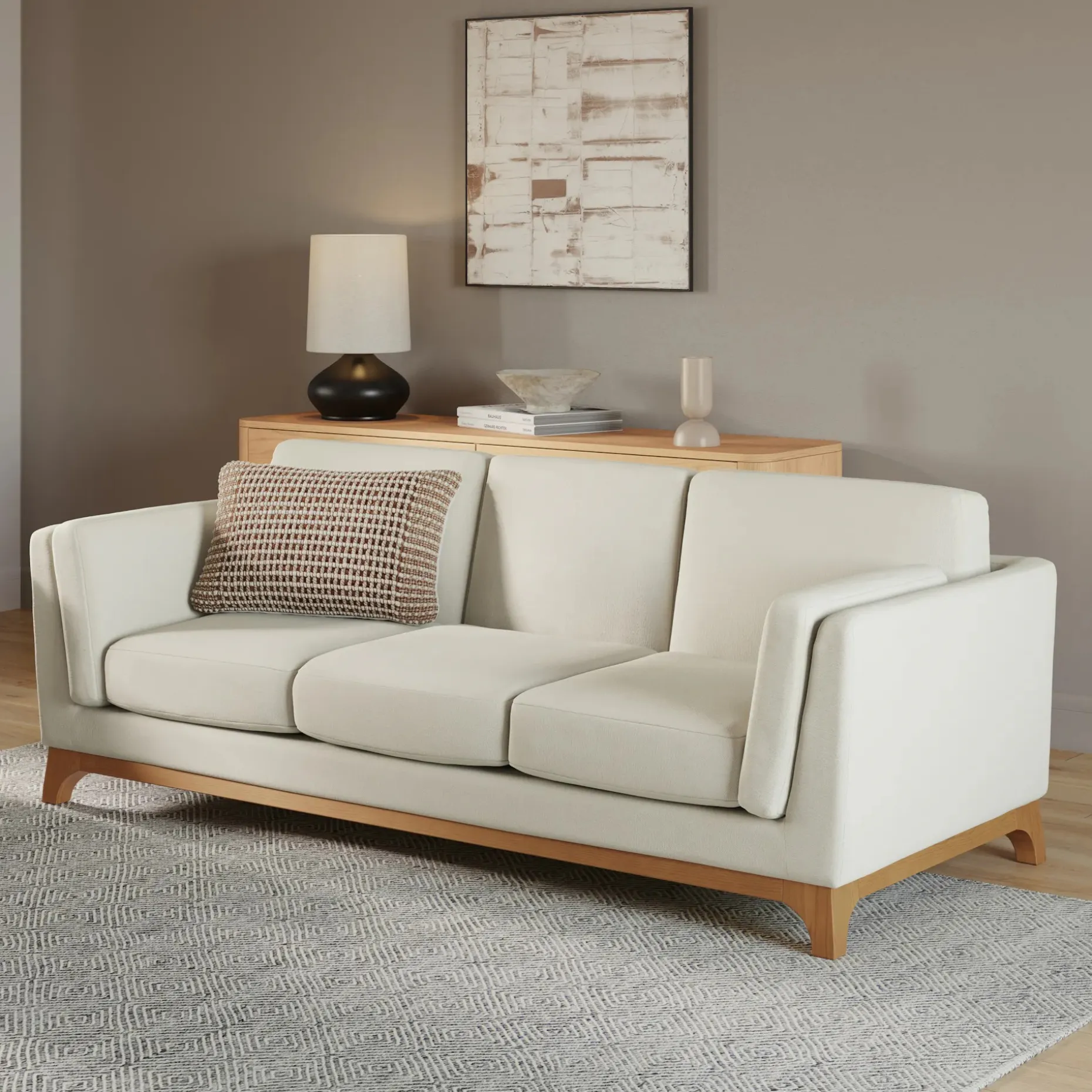 Ceni 83" Sofa - Buckler Ivory