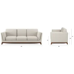Ceni 83" Sofa - Chalk Gray