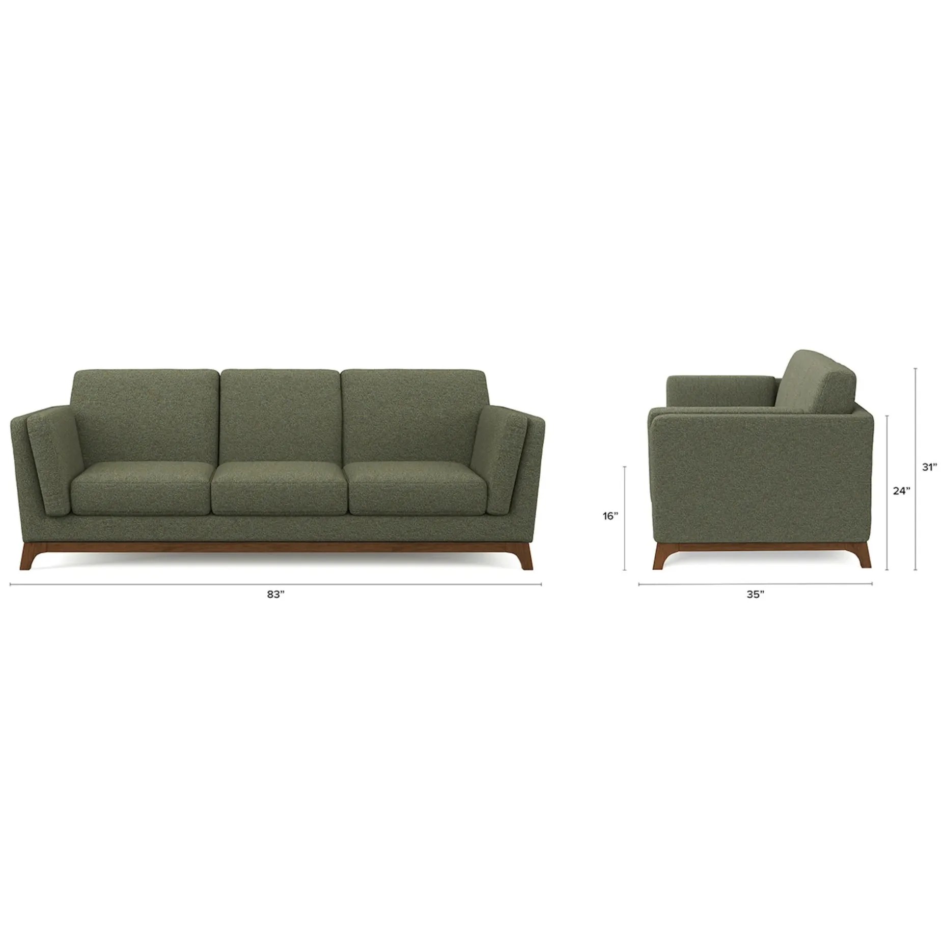 Ceni 83" Sofa - Hemlock Green