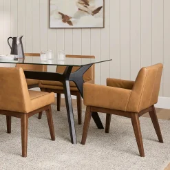 Chantel Leather Dining Armchair - Toscana Tan