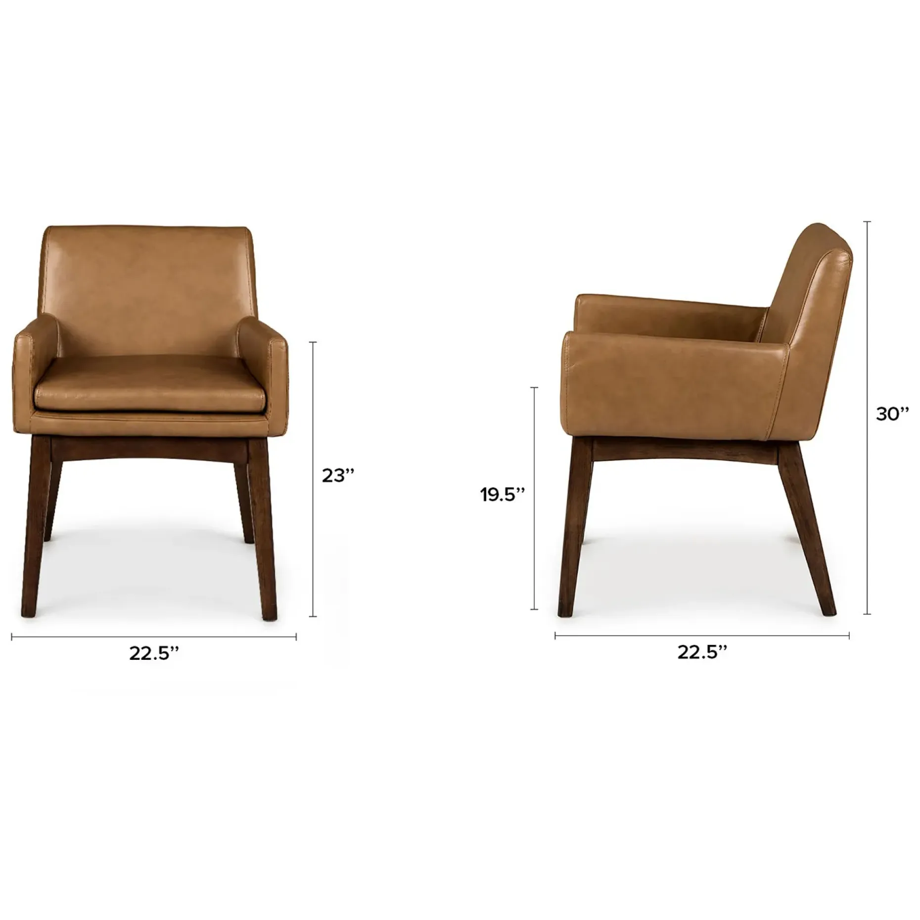 Chantel Leather Dining Armchair - Toscana Tan