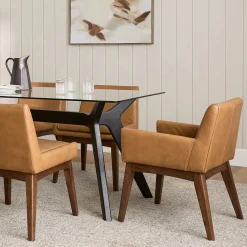Chantel Leather Dining Chair - Toscana Tan