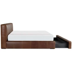 Cigar King Leather Storage Bed - Rawhide Brown