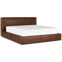 Cigar King Leather Storage Bed - Rawhide Brown