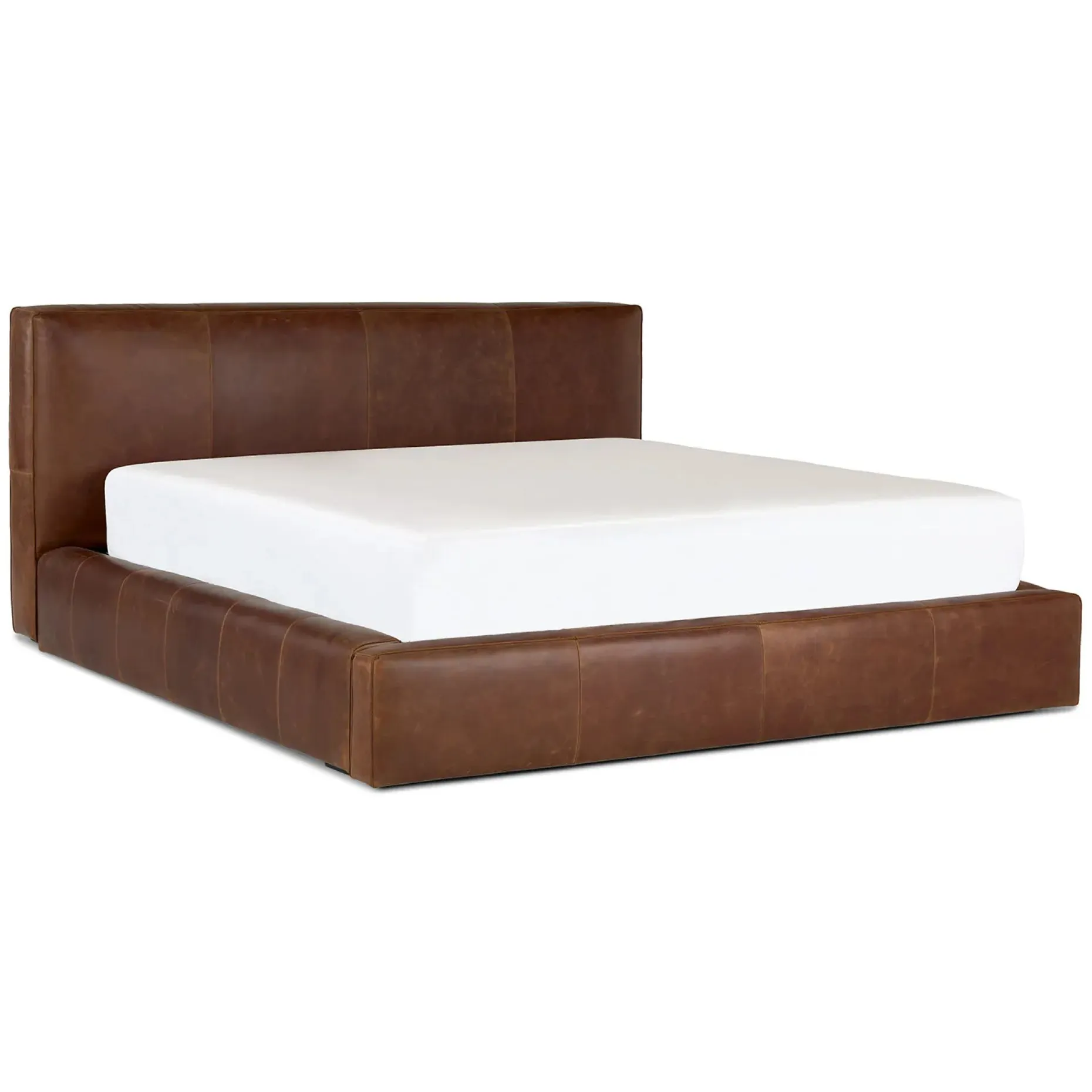 Cigar King Leather Storage Bed - Rawhide Brown
