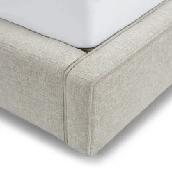 Cigar King Upholstered Storage Bed - Birch Ivory