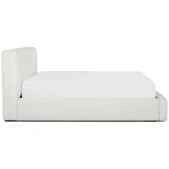 Cigar King Upholstered Storage Bed - Ankara Ivory