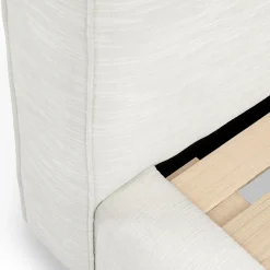 Cigar King Upholstered Storage Bed - Ankara Ivory