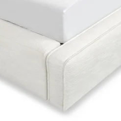 Cigar King Upholstered Storage Bed - Ankara Ivory