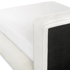 Cigar King Upholstered Storage Bed - Ankara Ivory