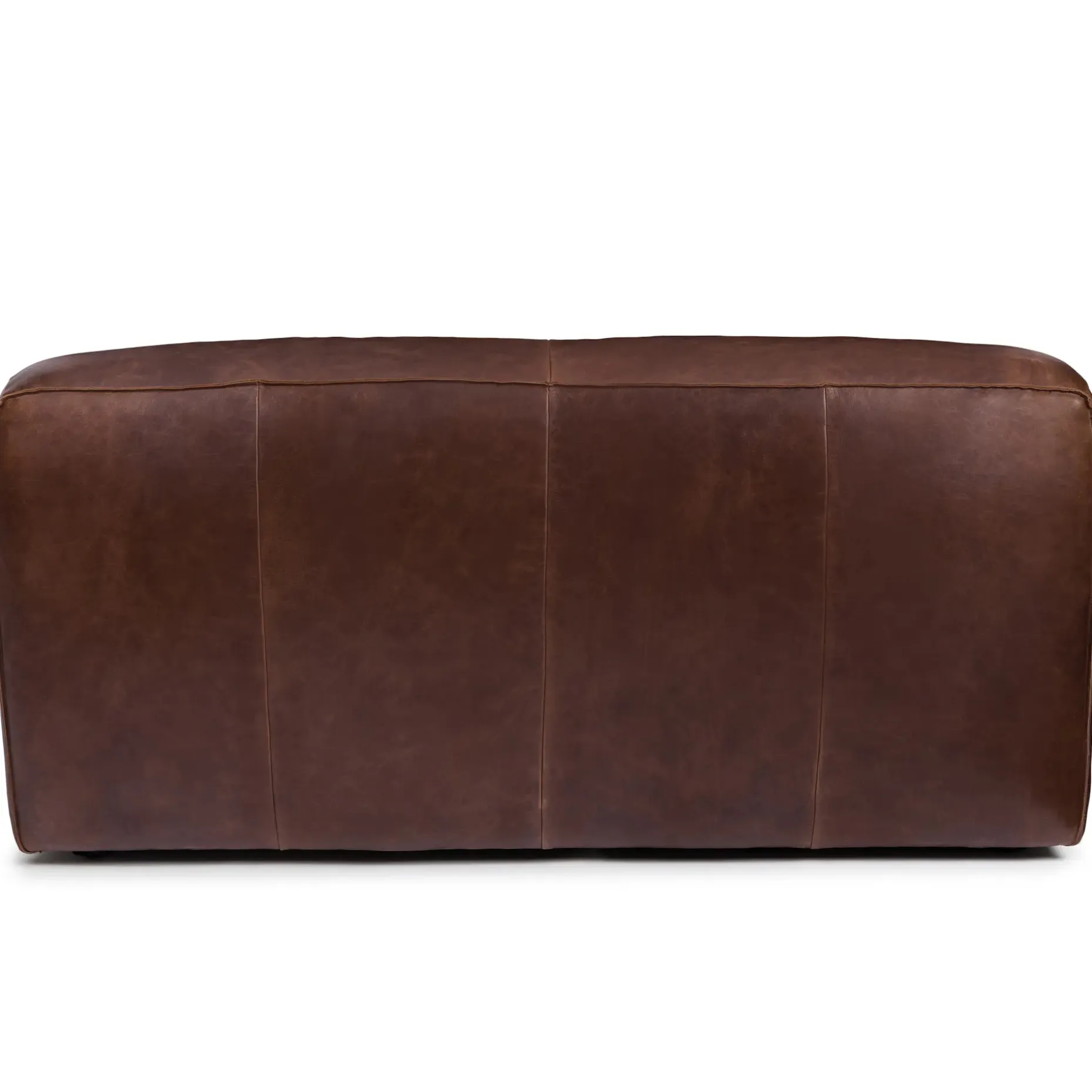 Cigar 56" Leather Loveseat - Indiana Brown