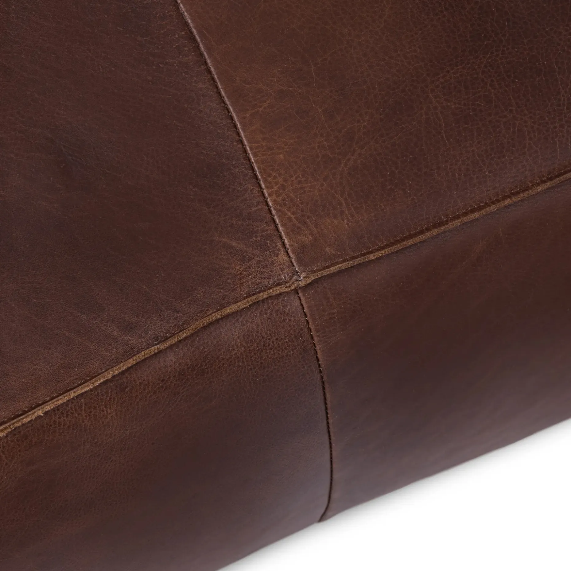 Cigar 56" Leather Loveseat - Indiana Brown