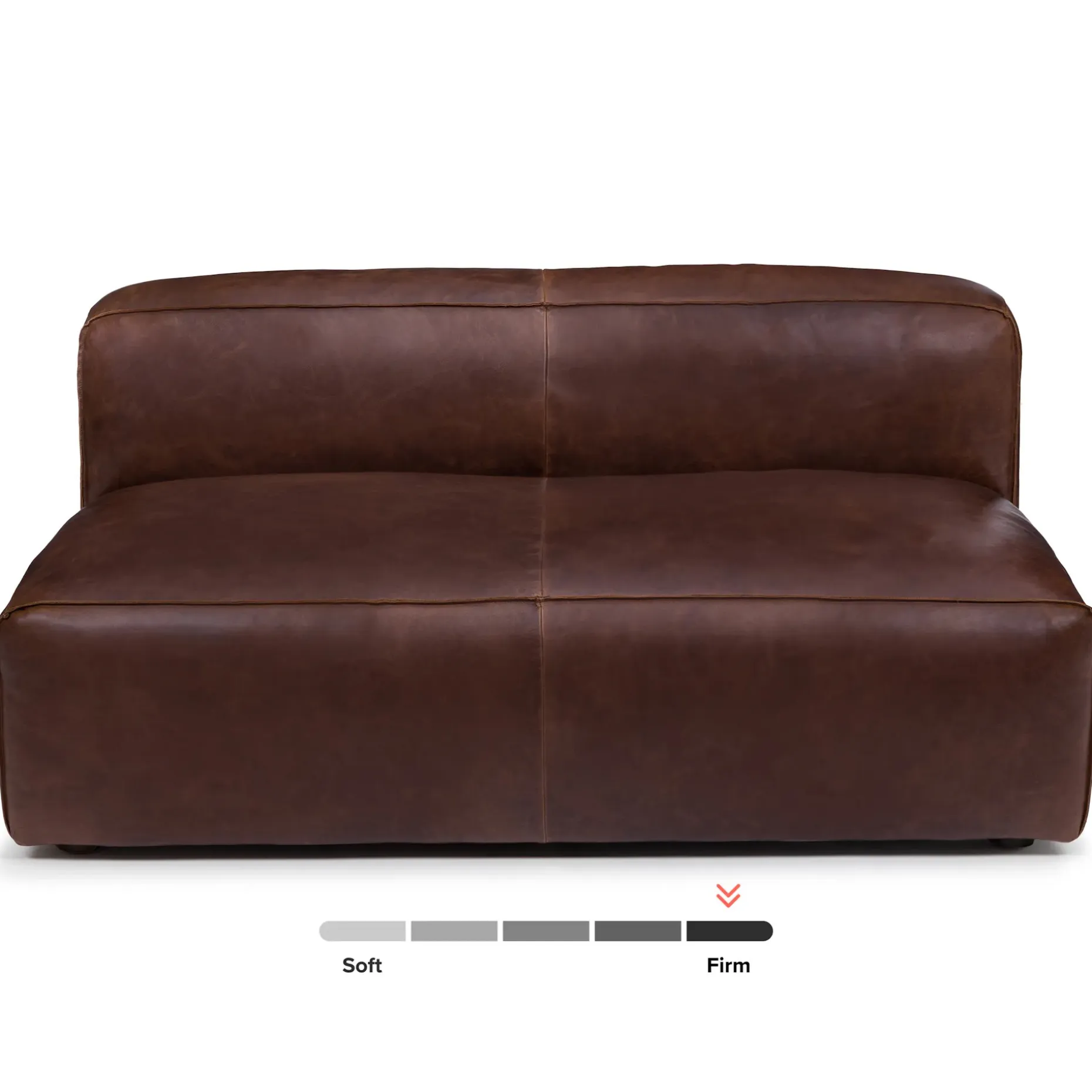 Cigar 56" Leather Loveseat - Indiana Brown