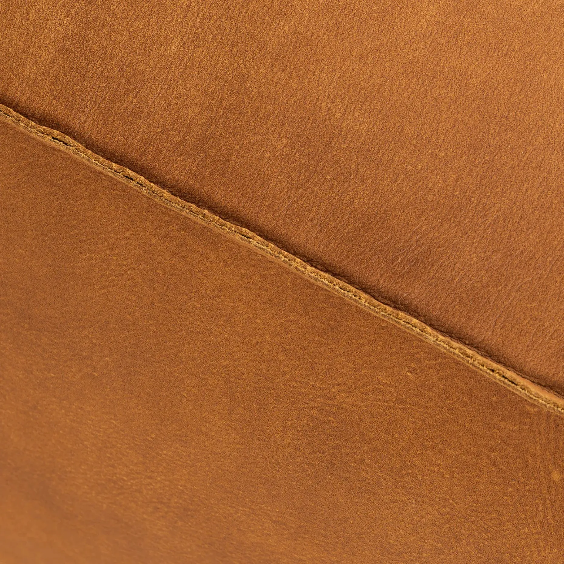 Cigar 56" Leather Loveseat - Rawhide Tan