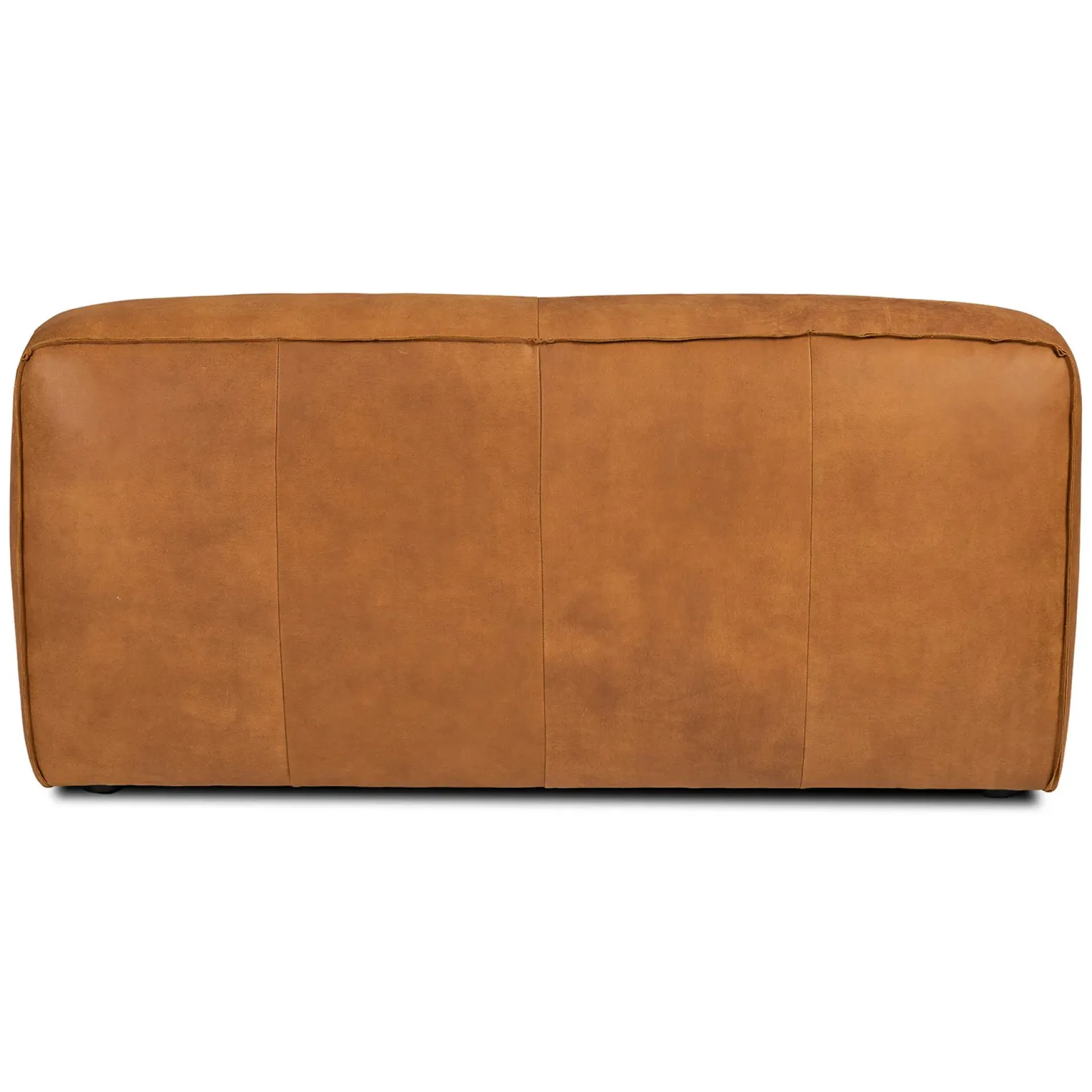 Cigar 56" Leather Loveseat - Rawhide Tan
