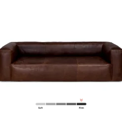 Cigar 92" Leather Sofa - Indiana Brown