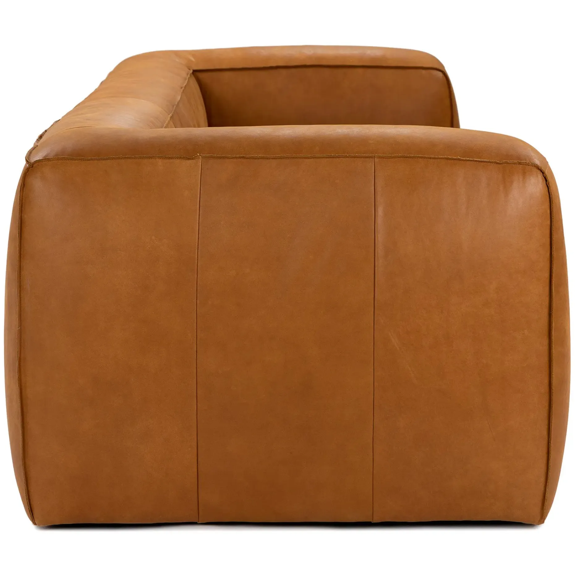 Cigar 92" Leather Sofa - Rawhide Tan