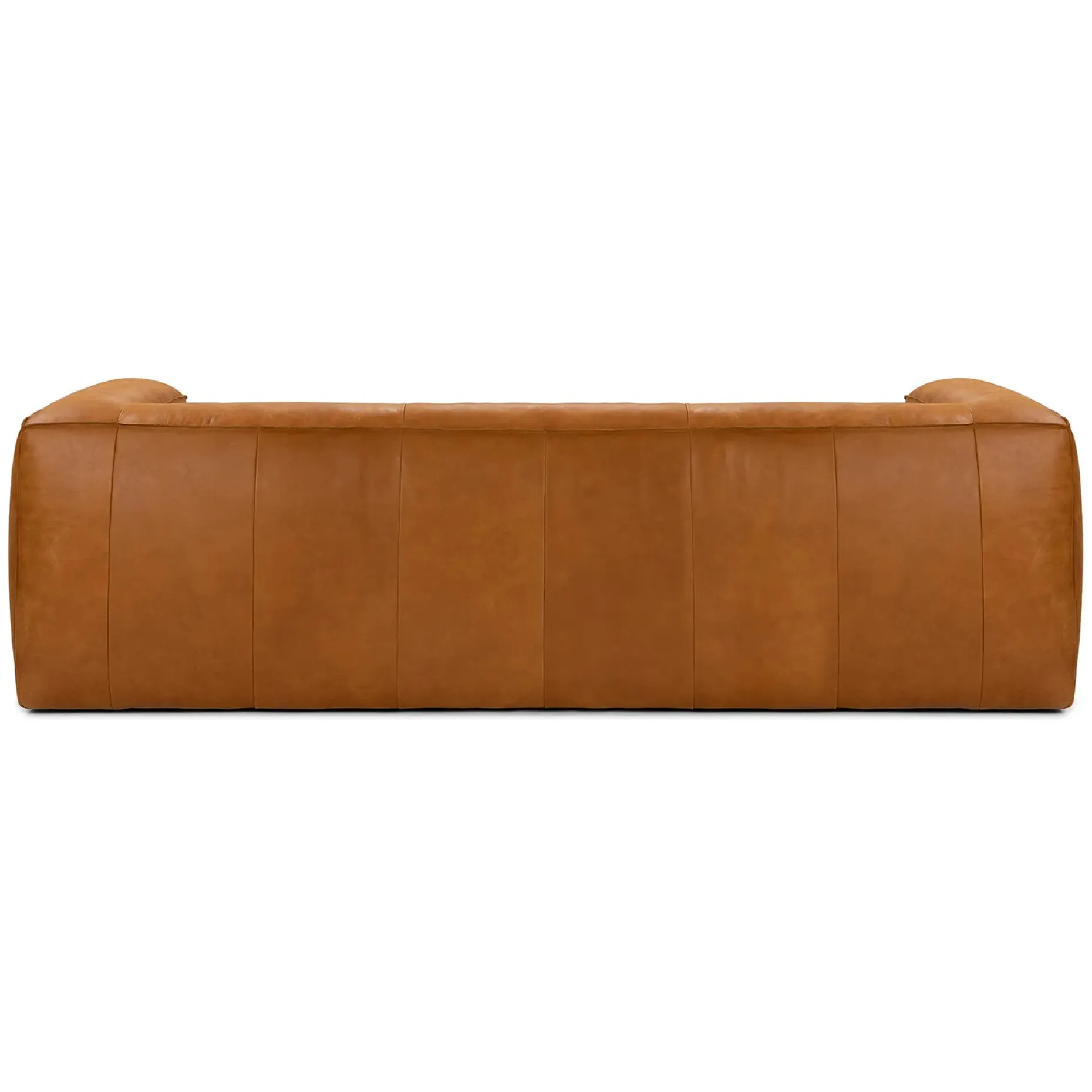 Cigar 92" Leather Sofa - Rawhide Tan