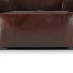 Cigar 44" Leather Swivel Lounge Chair - Indiana Brown