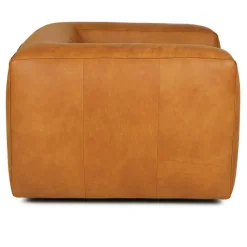 Cigar 44" Leather Swivel Lounge Chair - Rawhide Tan