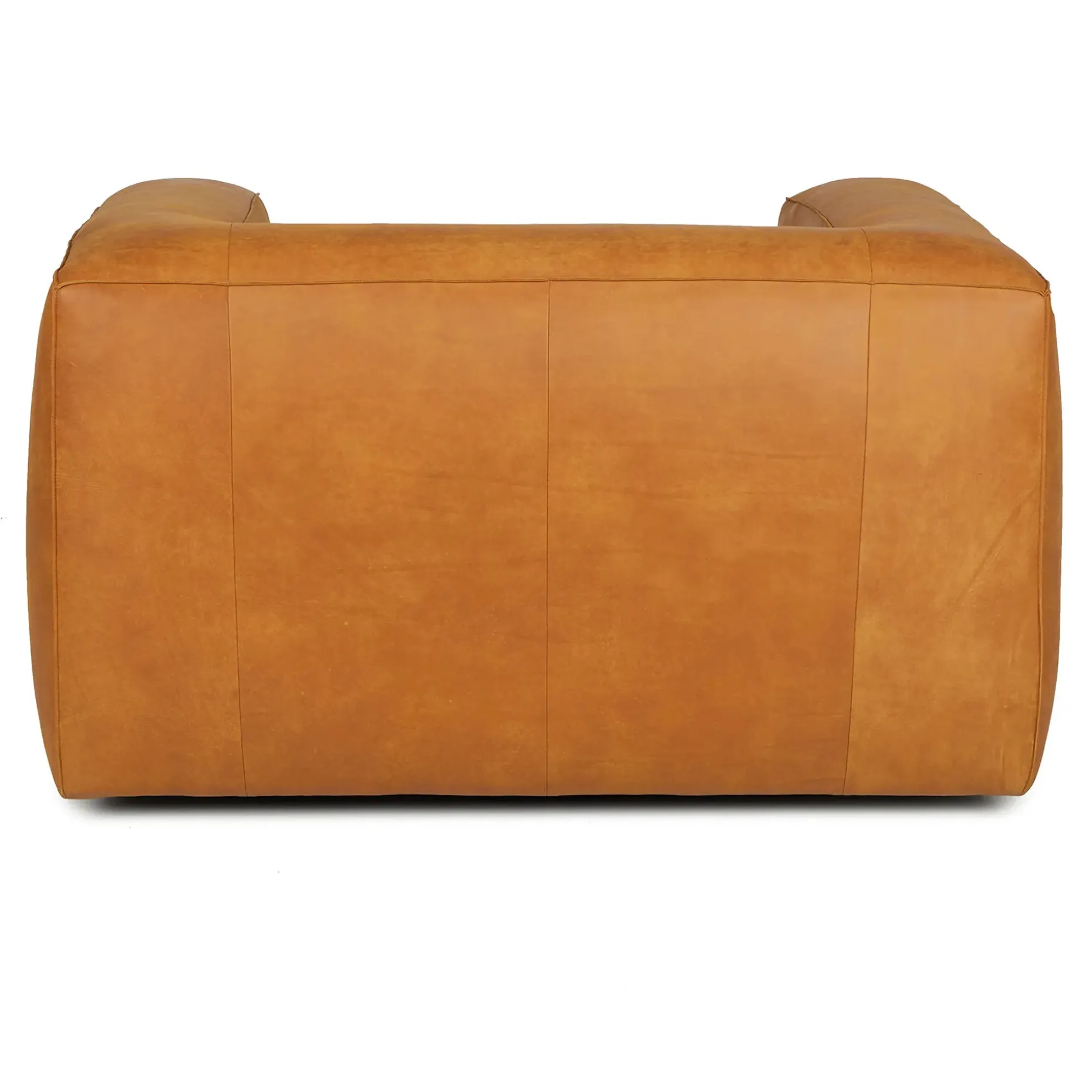 Cigar 44" Leather Swivel Lounge Chair - Rawhide Tan